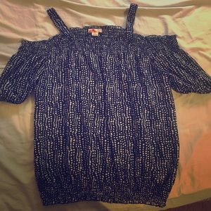 Navy blue off the shoulder top